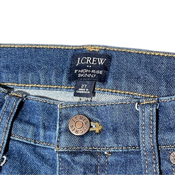 J. Crew Blue High Rise Skinny Jeans Size 27 - Picture 4 of 13
